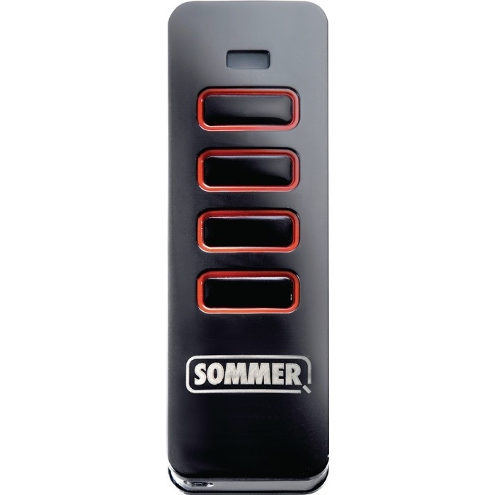 SOMMER Handsender Pearl Vibe, 868,8 /868,95 MHz Funkverbindung 4, Reichweite 50-140 m schwarz/rot