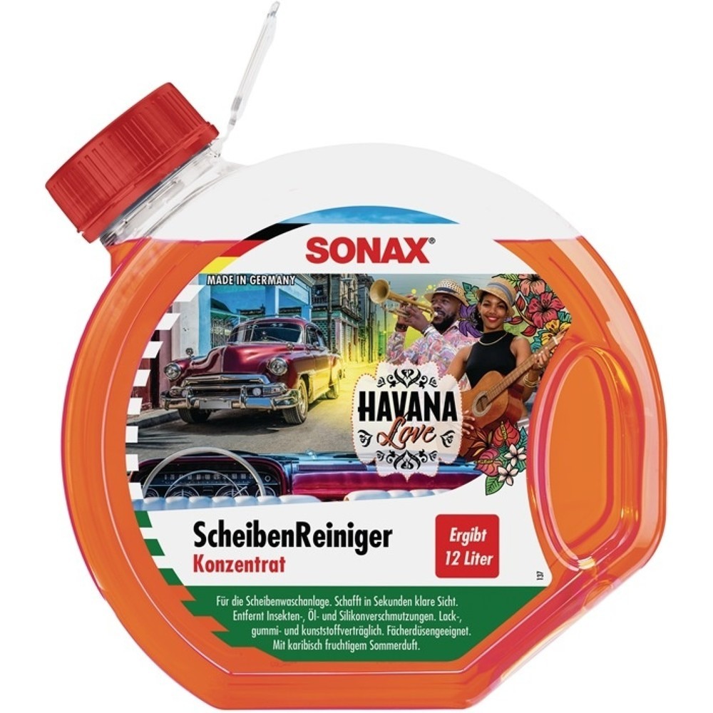 SONAX ScheibenReiniger Havana Love, Konzentrat, 3 l