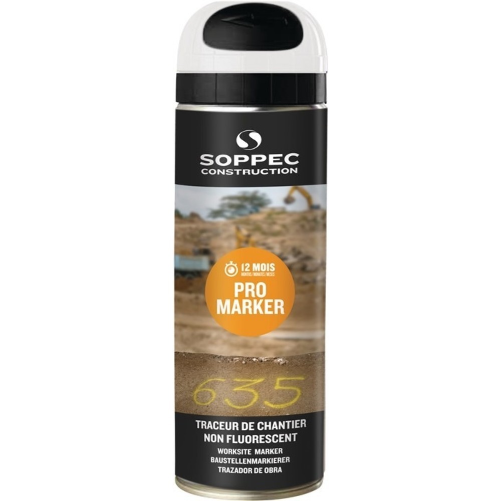 SOPPEC Baustellenmarkierspray Pro Marker weiß 500 ml Spraydose