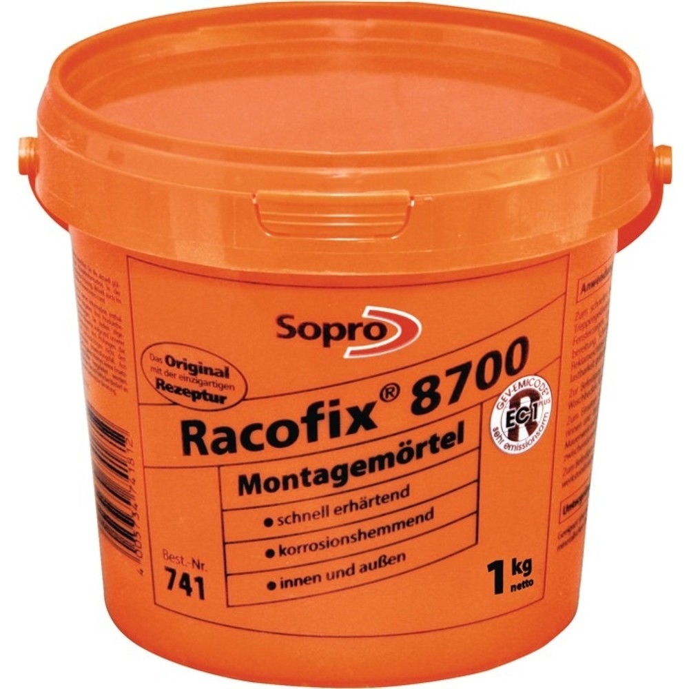 SOPRO Montagemörtel Racofix® 8700 1:3 (Wasser/Mörtel) 1kg Eimer