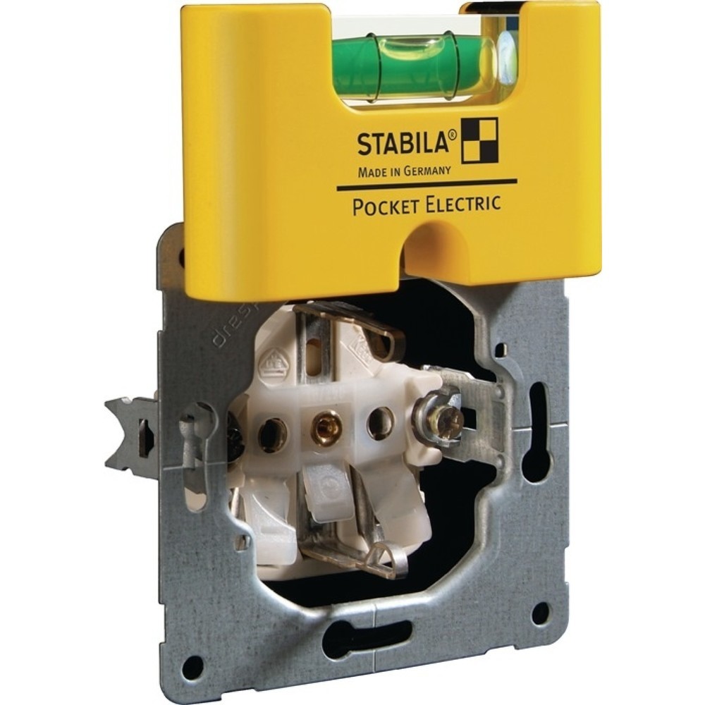STABILA Wasserwaage Pocket Electric 6,8cm Ku.gelb ± 1mm/m m.Magnet