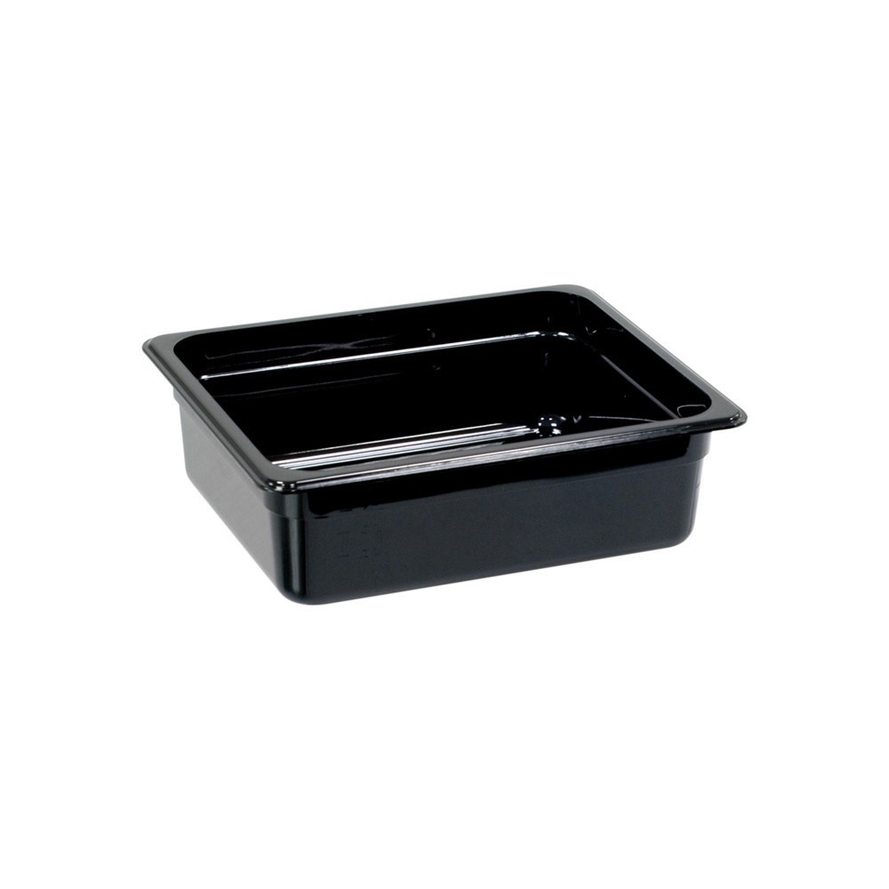 Stalgast Gastronormbehälter, Polycarbonat, schwarz, GN 1/2 (100 mm)