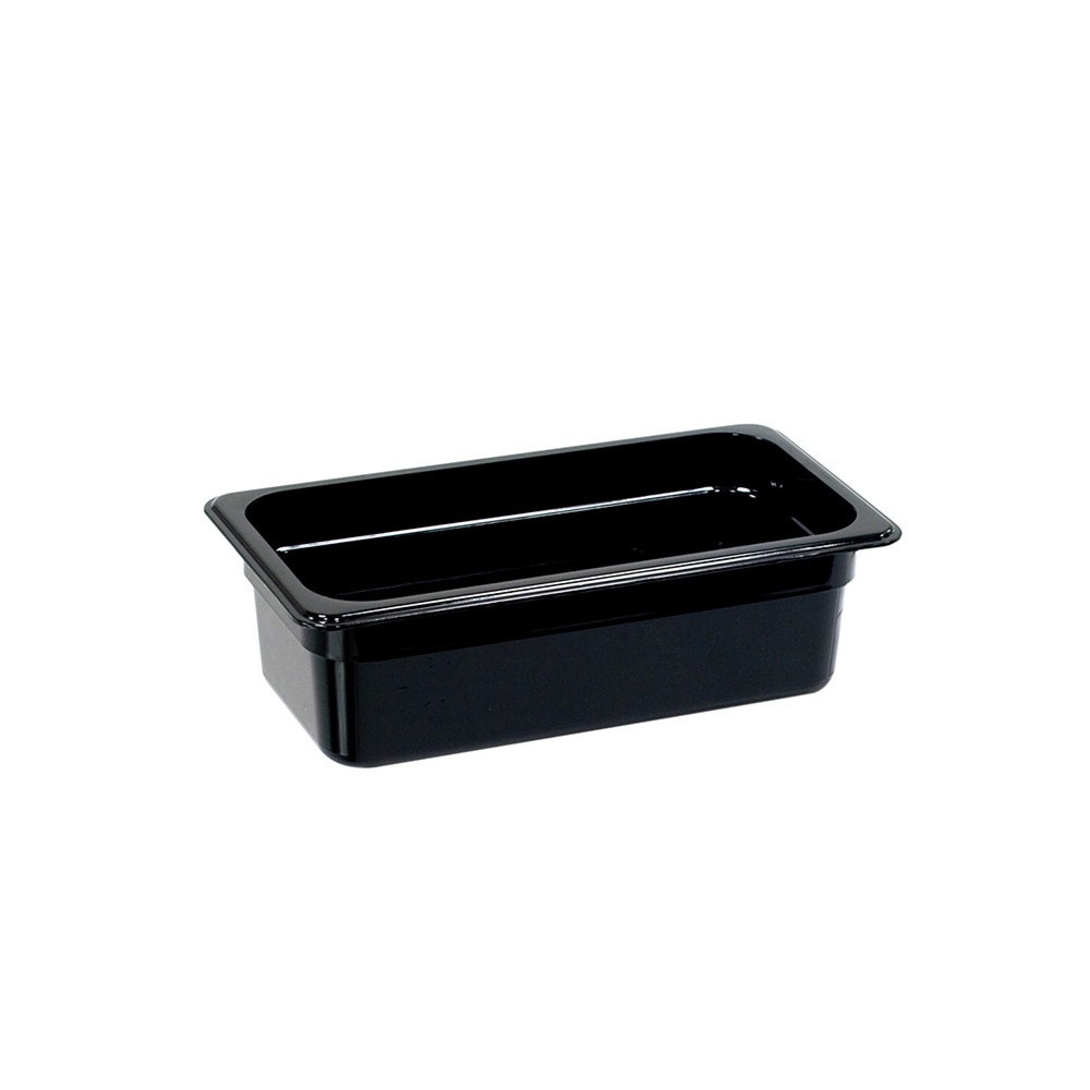 Stalgast Gastronormbehälter, Polycarbonat, schwarz, GN 1/3 (100 mm)