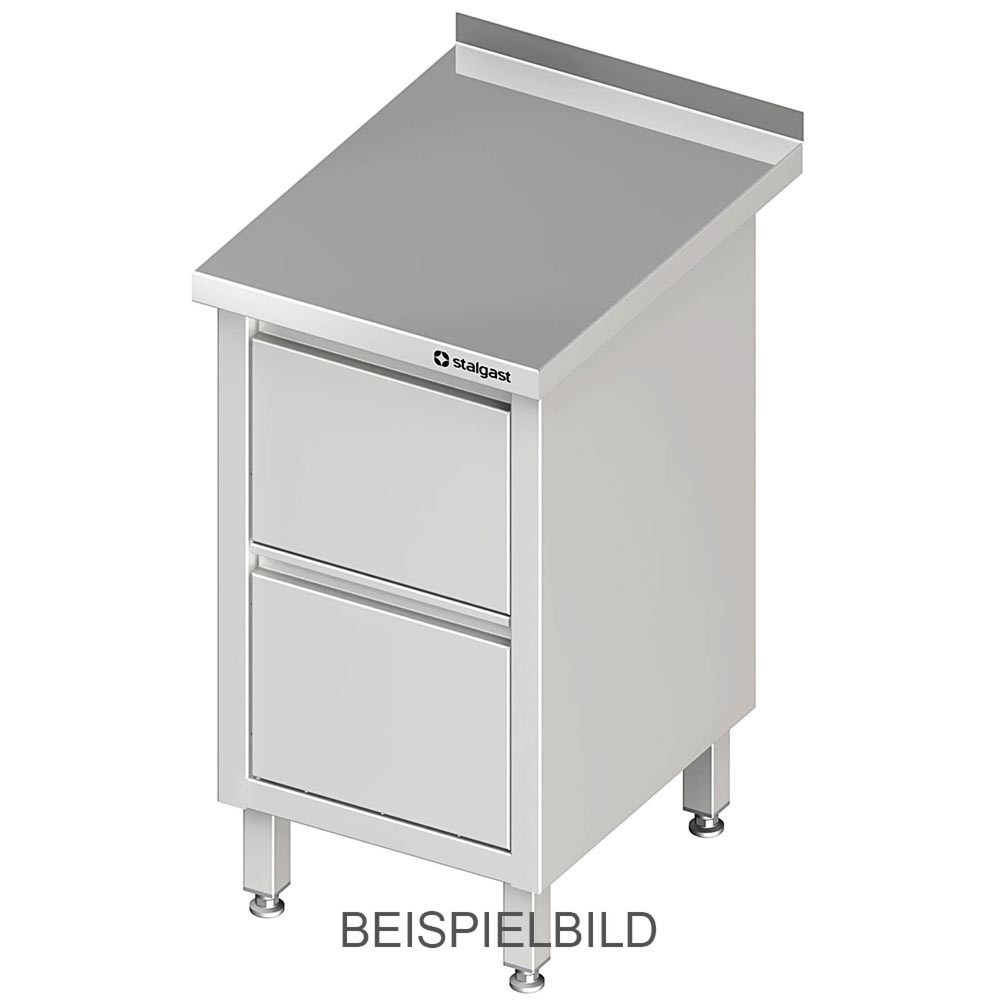 Stalgast Schubladenschrank mit 2 Schubladen, 450x600x850 mm, ohne Aufkantung, verschweißt