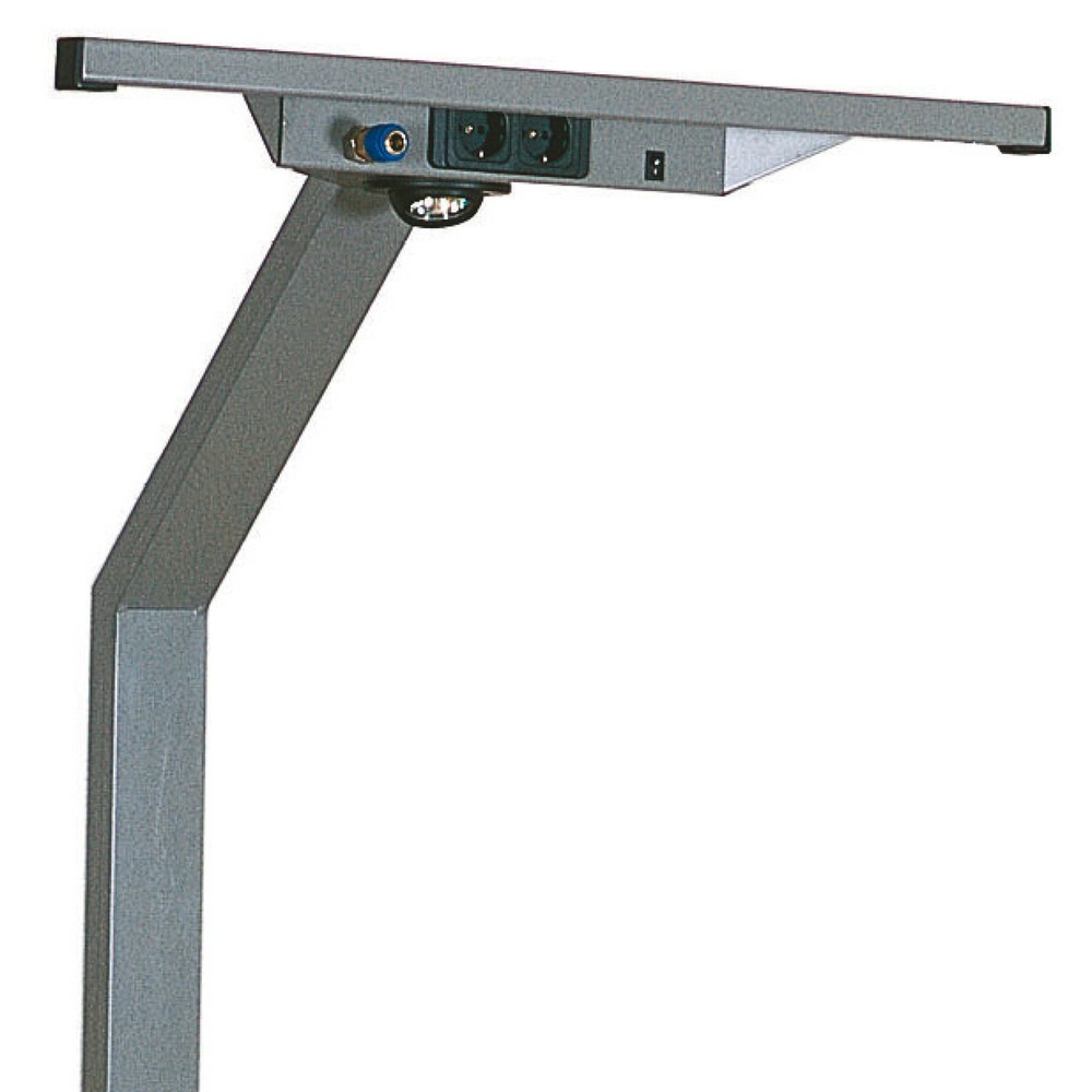 Stativ mit integrierter Lampe für Bedrunka+Hirth Arbeitsplatzsystem, 2 Steckdosen