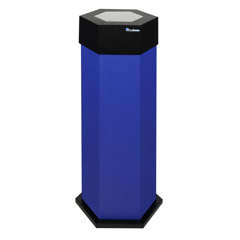 stumpf® Abfallbehälter, Sixco 1 touchless, ultramarinblau-metallic