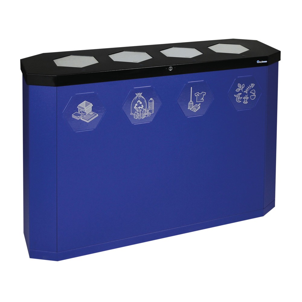 stumpf® Abfallbehälter, Sixco 4 touchless, ultramarinblau-metallic