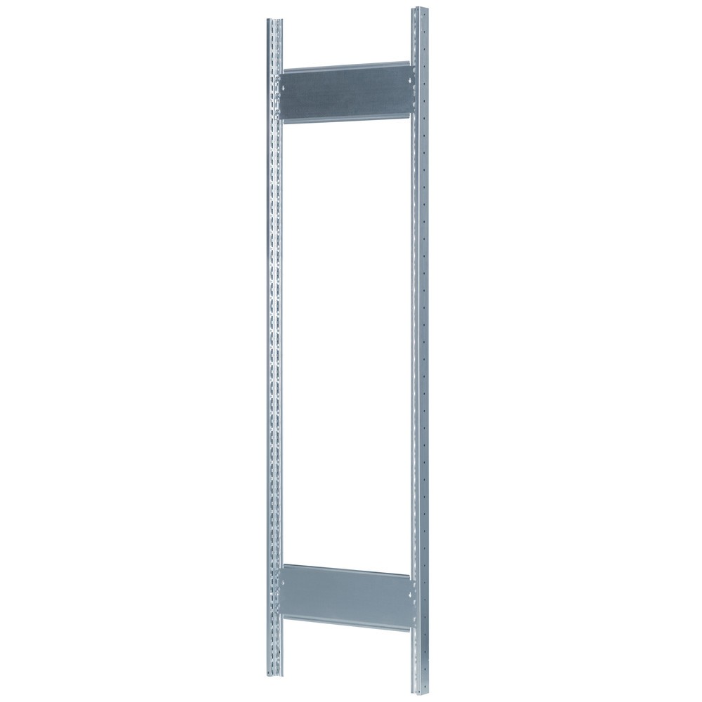 T-Profil-Rahmen MULTIplus für SCHULTE Fachbodenregal, verzinkt, vormontiert, 2 Tiefenriegel, HxT 2.000 x 500 mm