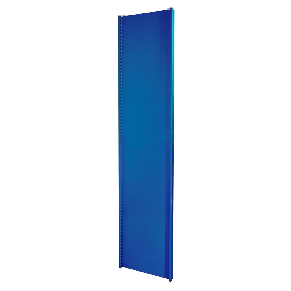 T-Profil-Vollblechrahmen MULTIplus für SCHULTE Fachbodenregal, enzianblau, vormontiert, HxT 2.500 x 600 mm