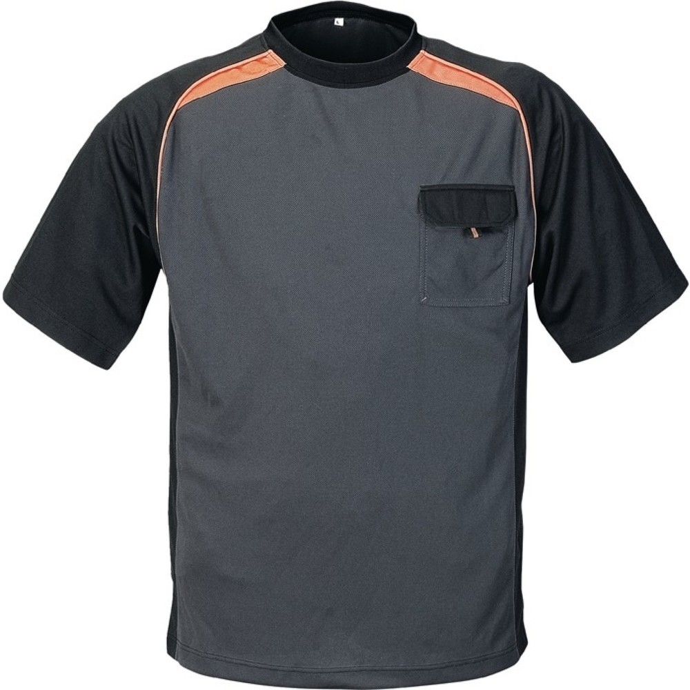 TERRATREND T-Shirt Gr.M dunkelgrau/schwarz/orange