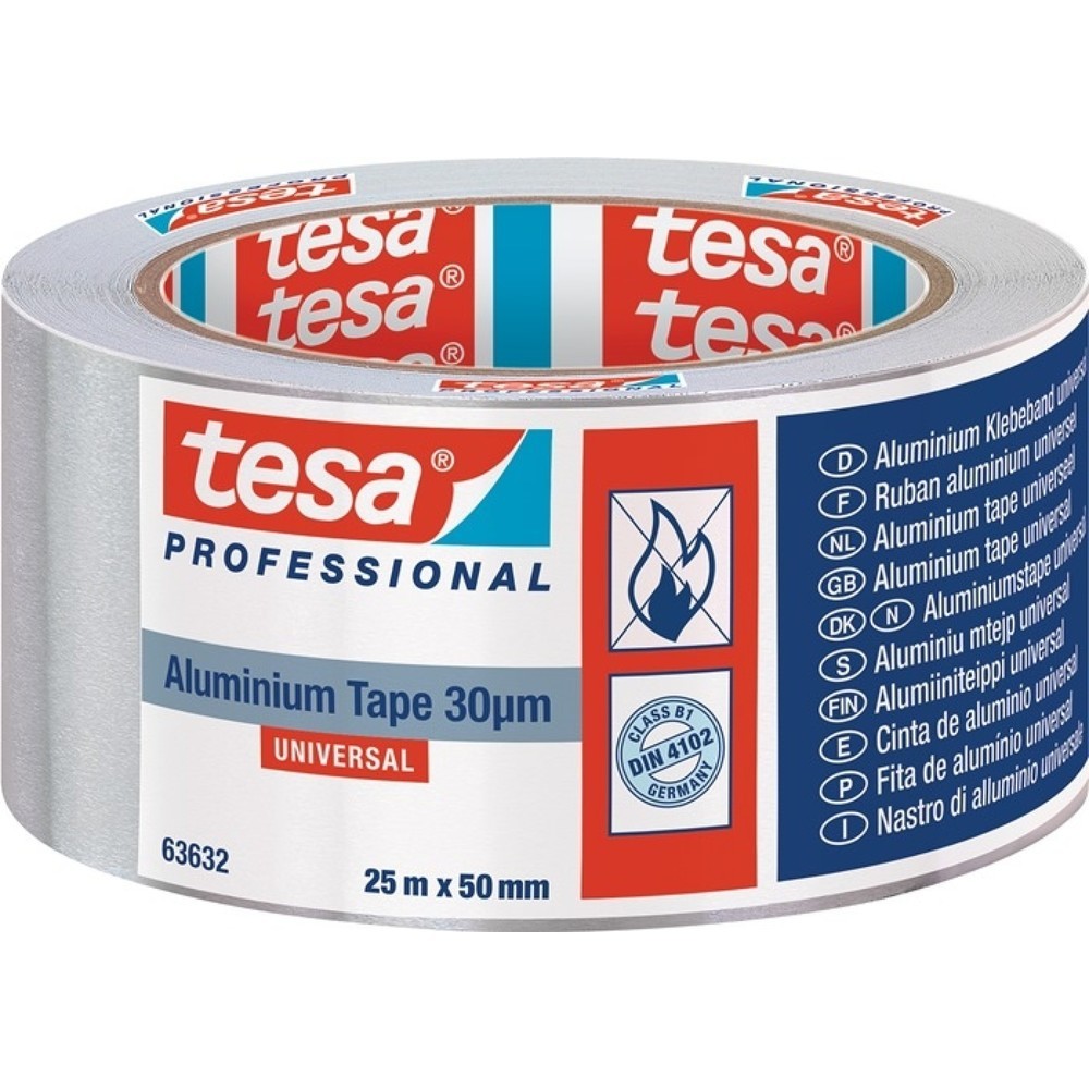 TESA Aluminiumklebeband Univ.63632 m.Liner L.25m B.50mm Rl