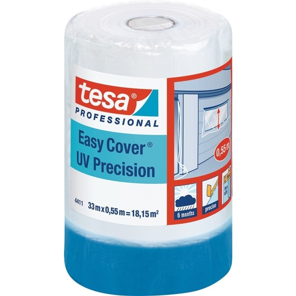 tesa® Folienband Easy Cover® 4411 UV Precisión, Länge 33 m Breite 550 mm, Rolle