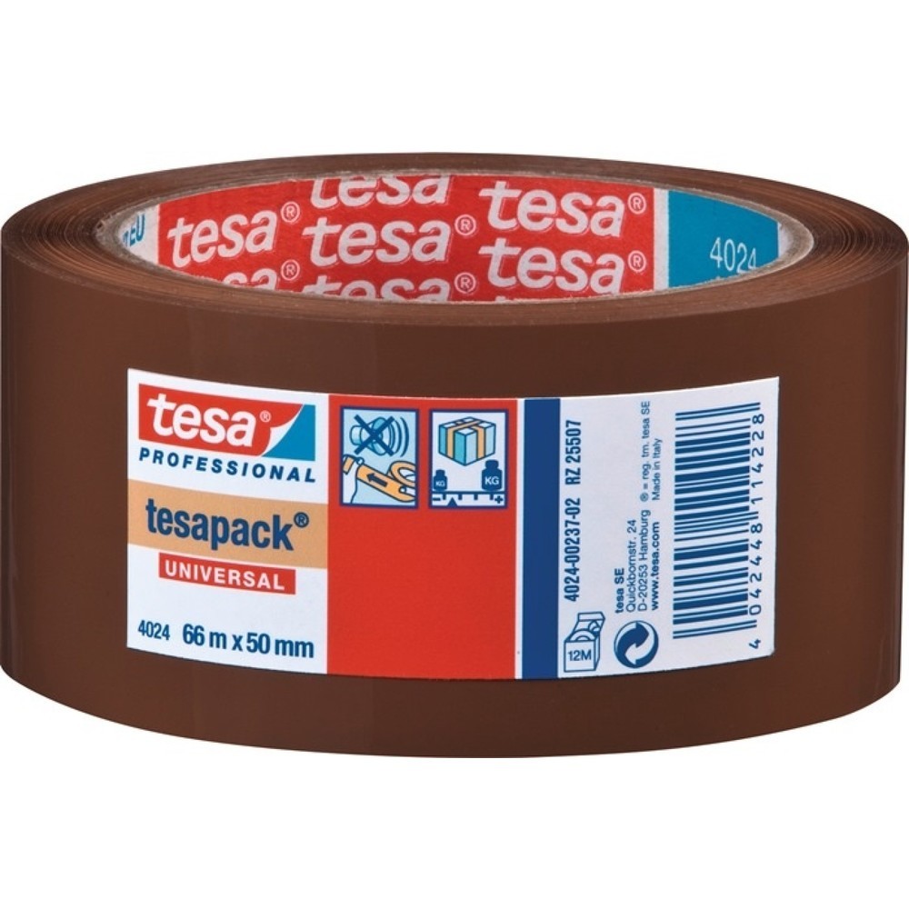 tesa® Verpackungsklebeband PP tesa® pack® 4024, Länge 66 m Breite 50 mm, chamois, Rolle