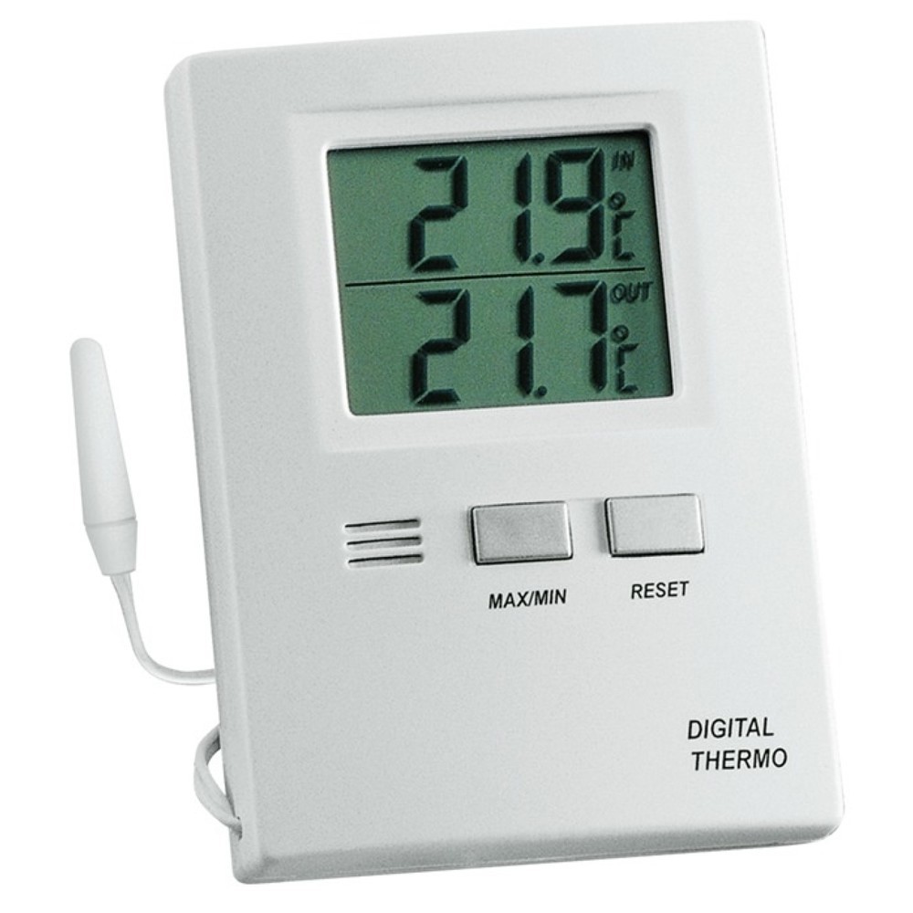 TFA Thermometer, innen -10 bis 60 °C H85xB60xT15mm, Messbereich außen -50 bis 70°C /, Kunststoff