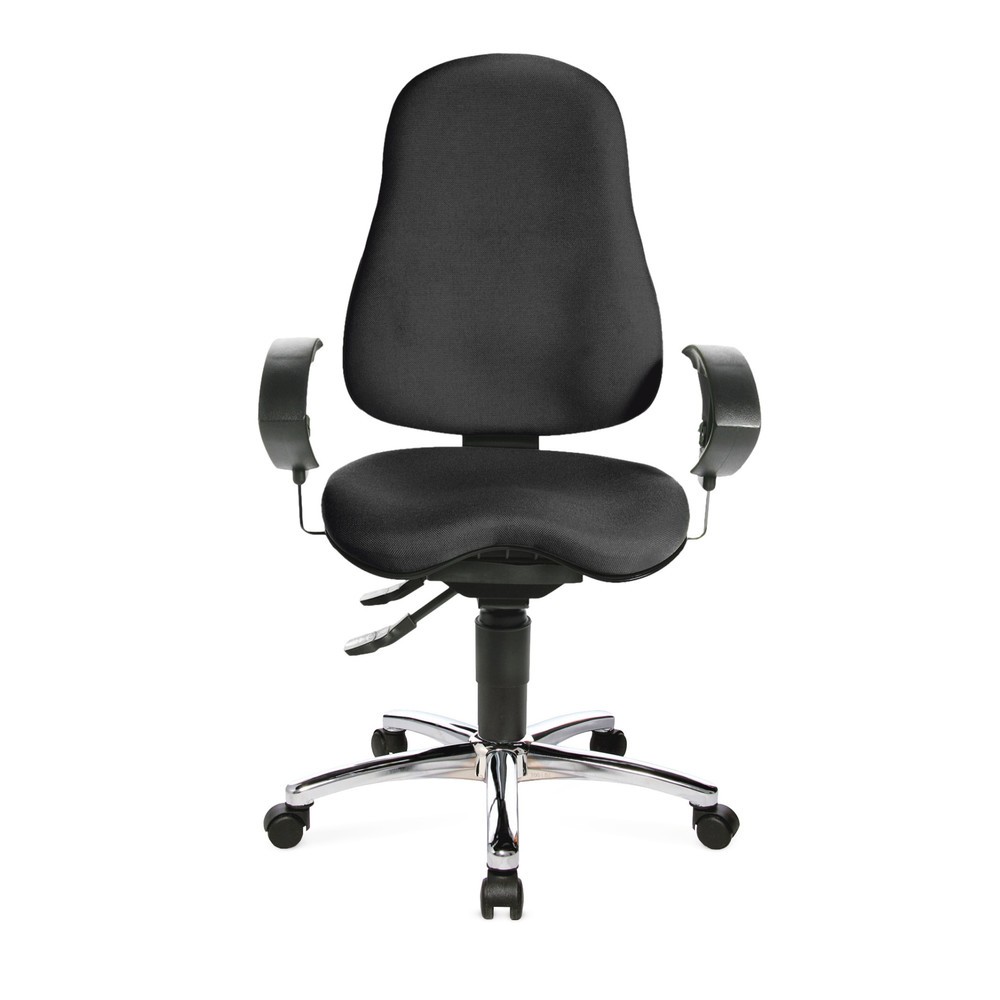 Topstar® Bürodrehstuhl Ortho 10, höhenverstellbare Armlehnen, schwarz