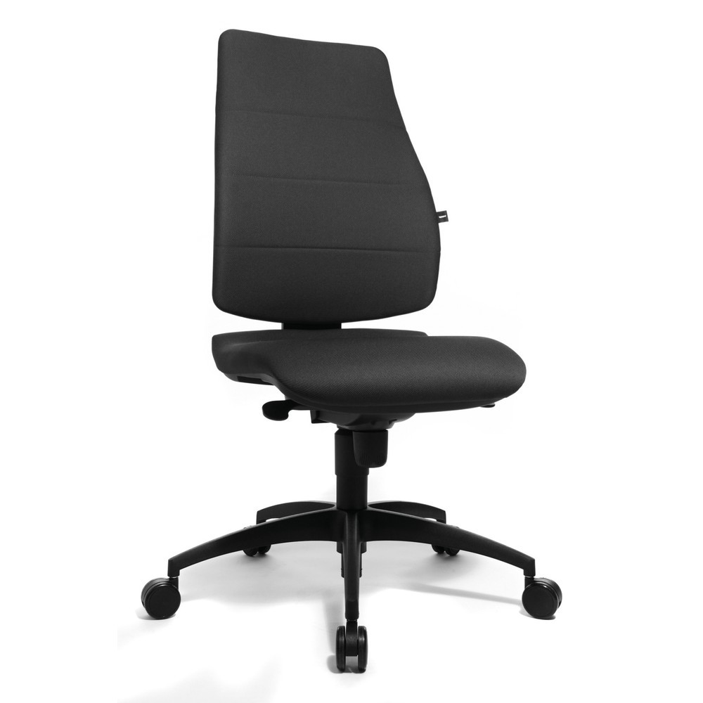 Produktabbildung: Topstar® Bürodrehstuhl Syncro, gepolsterte Rückenlehne, ergonomischer Bandscheibensitz, anthrazit