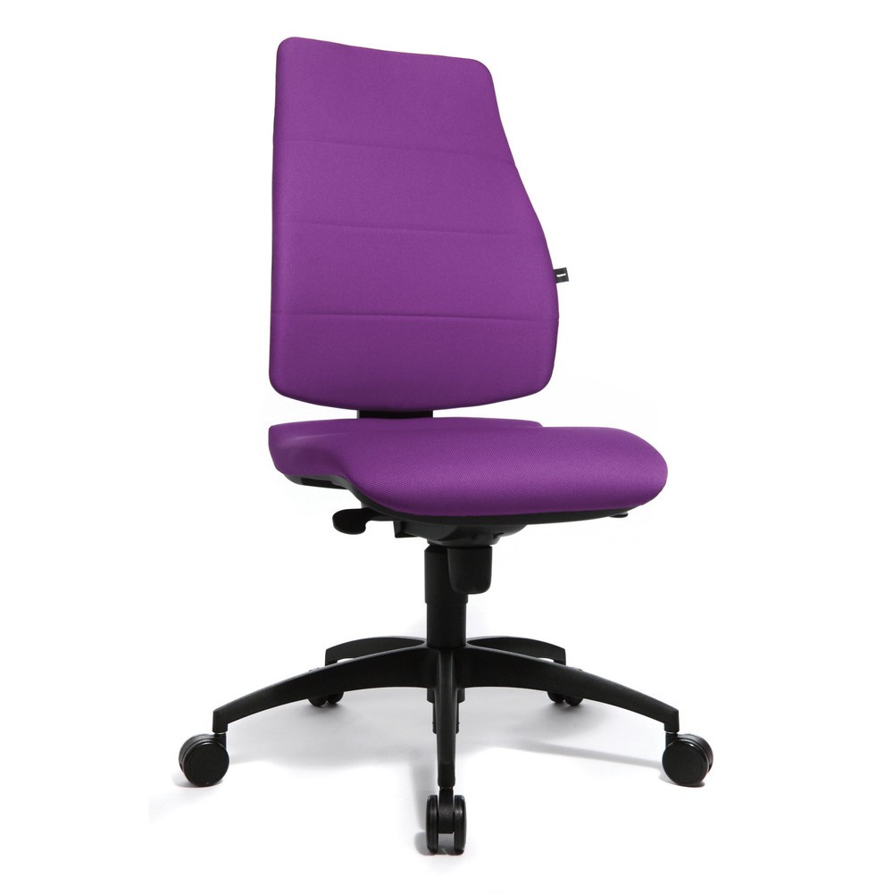 Topstar® Bürodrehstuhl Syncro, gepolsterte Rückenlehne, ergonomischer Bandscheibensitz, lila