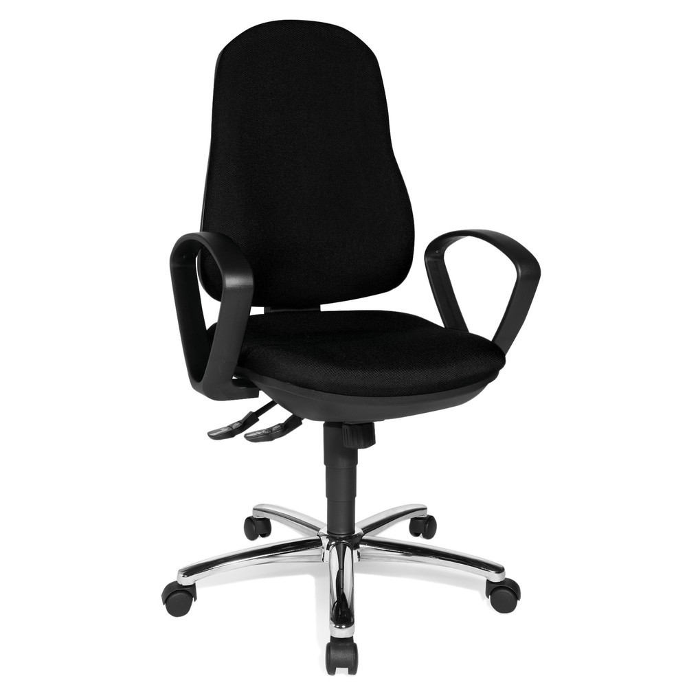 Topstar® Bürodrehstuhl  Syncro-Steel II, Rückenlehne gepolstert, blau