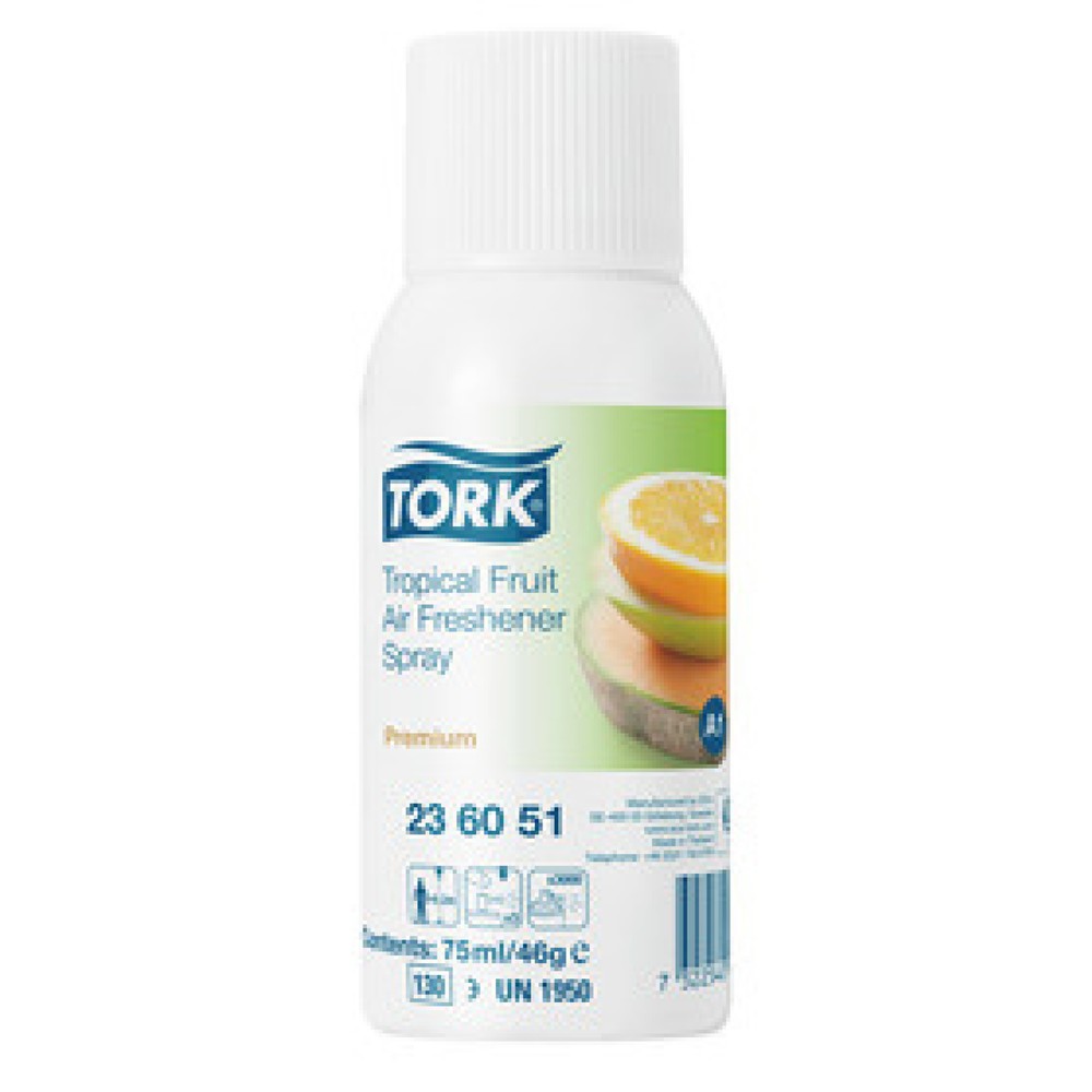 Tork 236051 Lufterfrischer-Spray Tropical Fruit, 1 VE = 12 Dosen à 75 ml