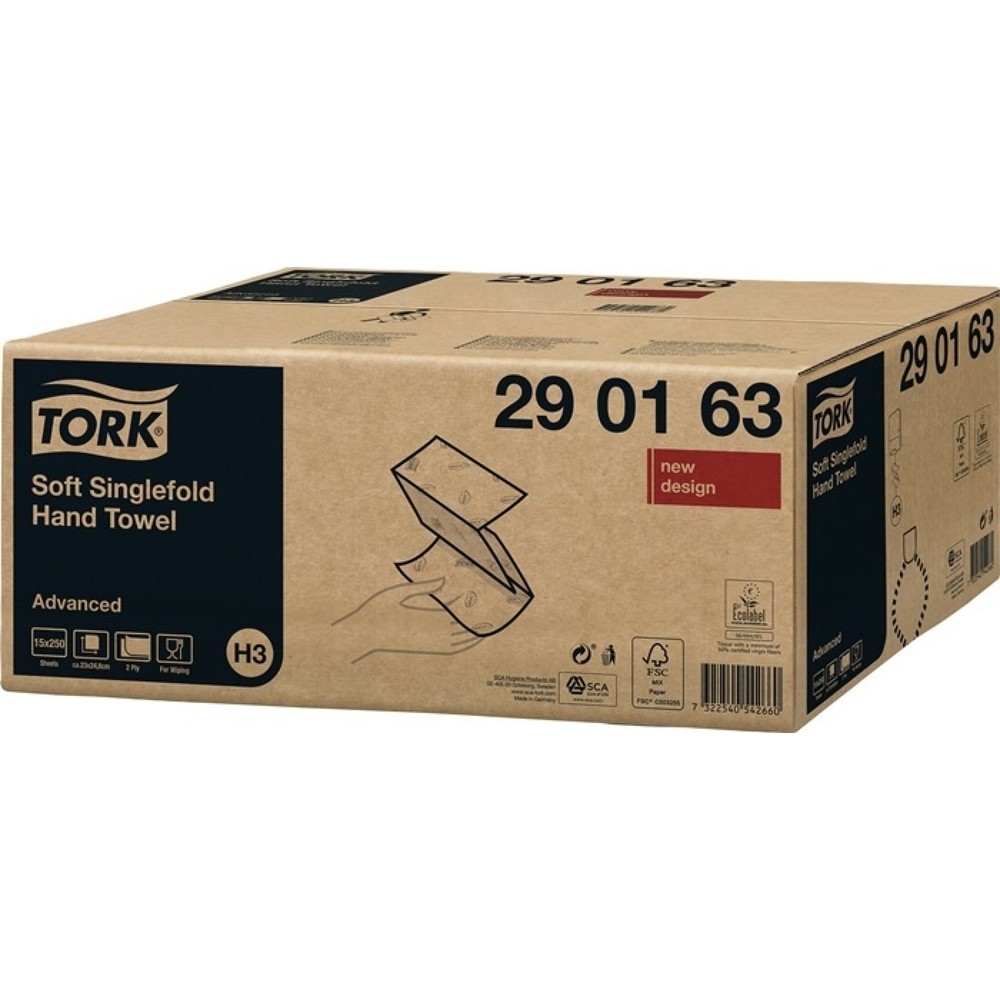 TORK® Handtücher TORK, 2-lagig, Dekorprägung weiß, L230xB248ca.mm