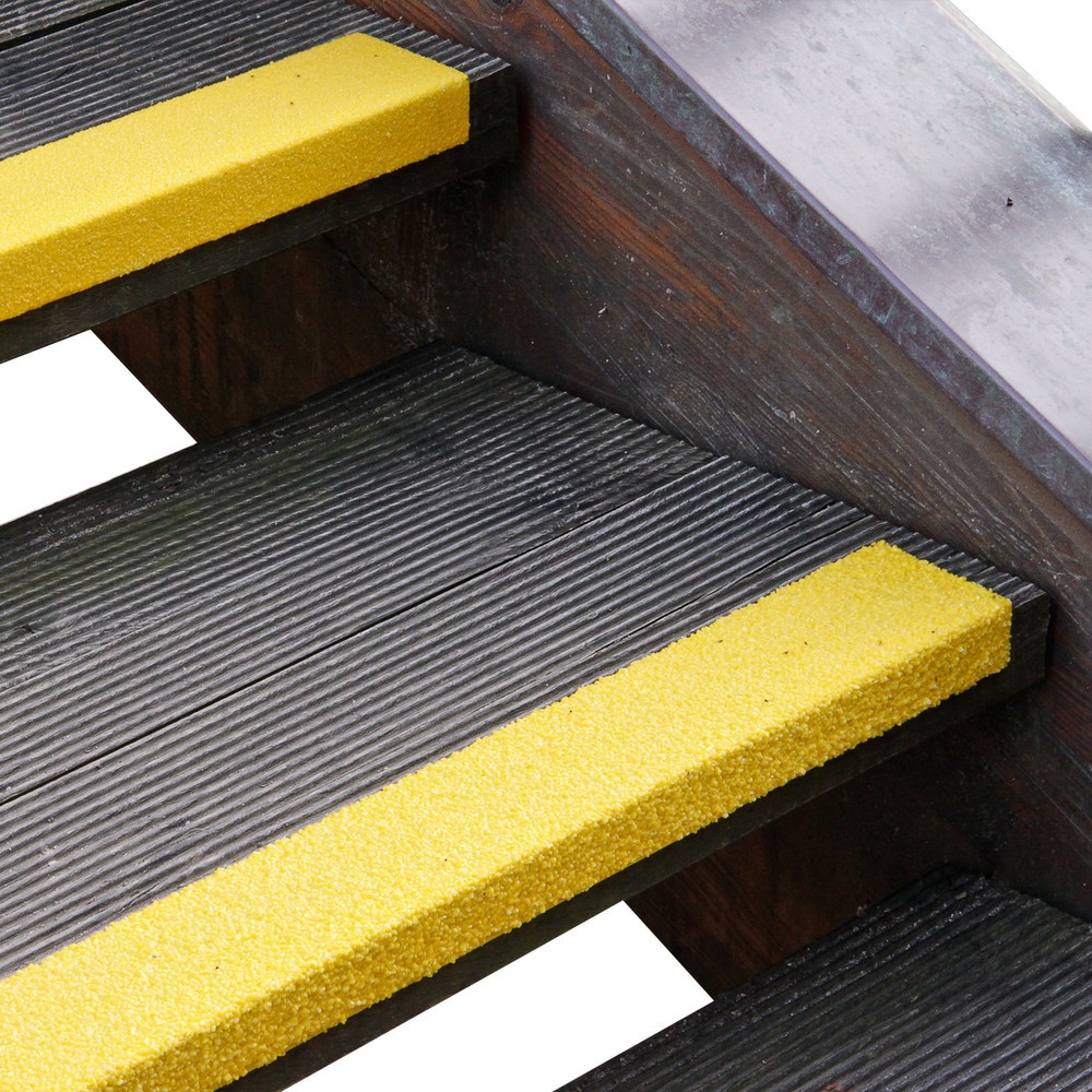Treppenkantenprofil aus GFK Extra Stark, gelb, Länge 600 mm