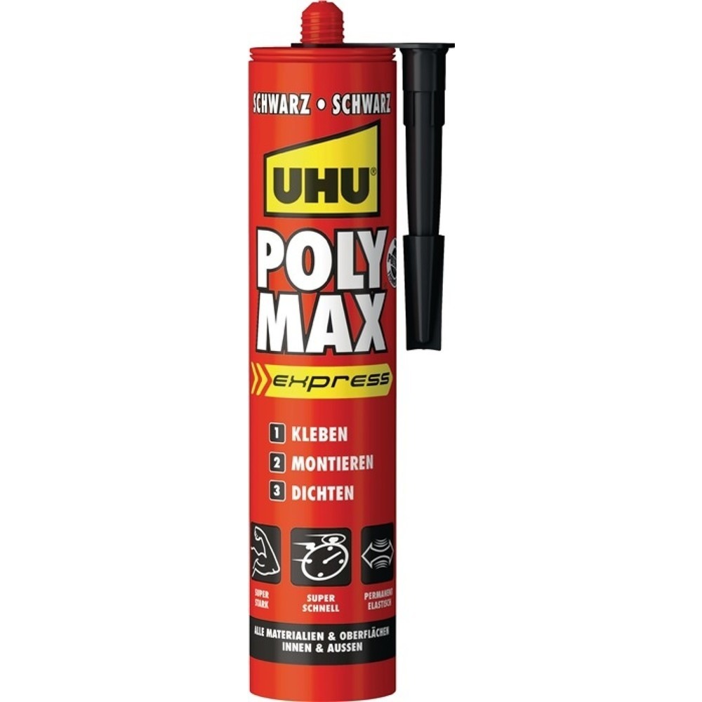 UHU Kleb-/Dichtstoff POLY MAX EXPRESS schwarz 425g Kartusche