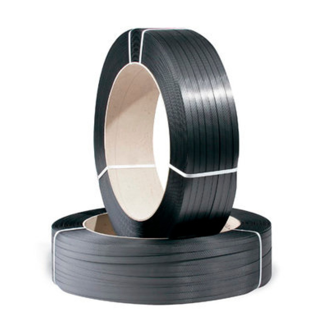 Umreifungsband aus PP, Großrolle, 12,7 mm x 1.500 lfm., Kern-Ø 406 mm, Stärke 0,90 mm, schwarz