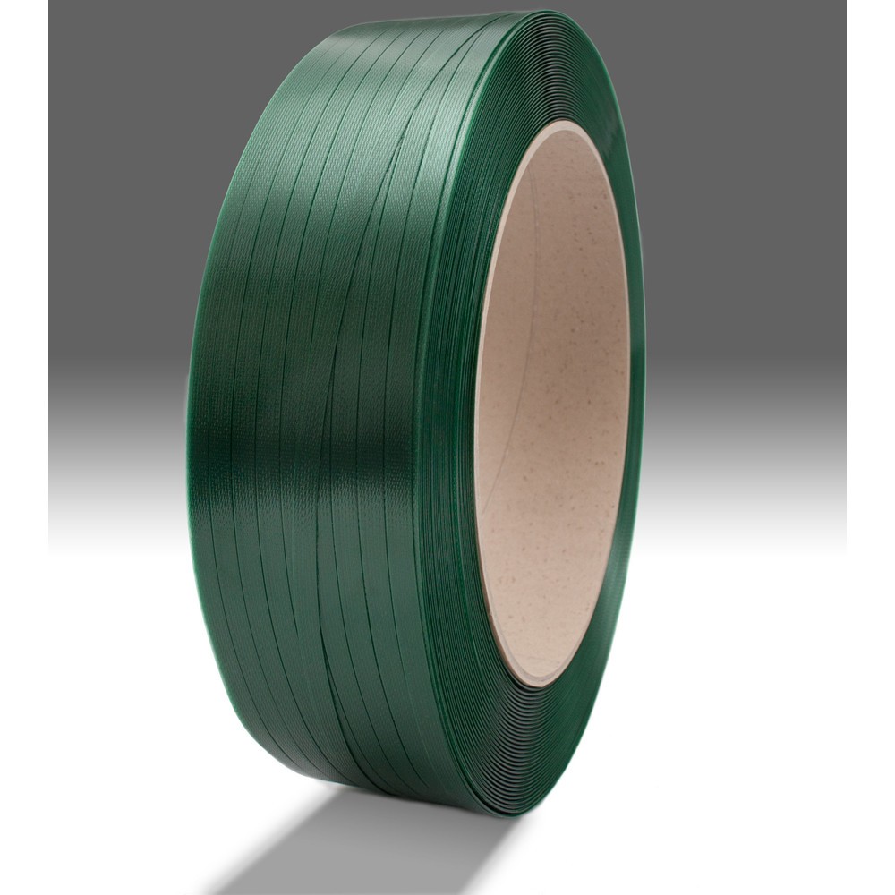 Umreifungsband GreenWave aus PET, gewaffelt, 15,5 x 0,7 mm
