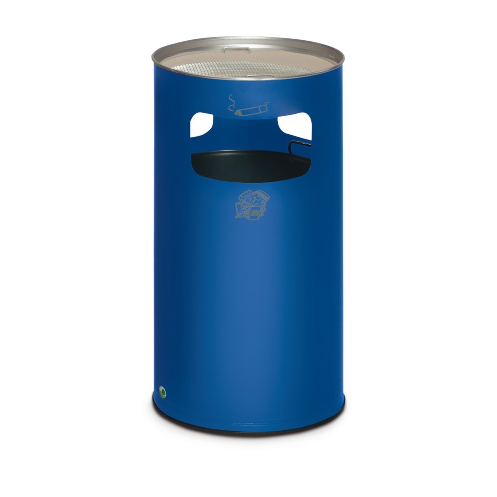 VAR® Ascher-Abfall-Kombination, Standmodell, 69,2 Liter, enzianblau