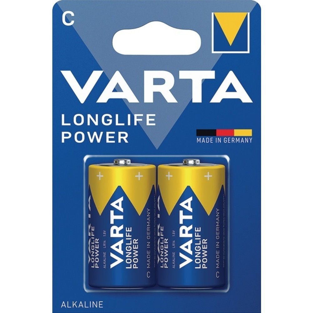 VARTA Batterie Longlife Power, 1,5 V C-AM2-Baby 7800 mAh, LR14 4914