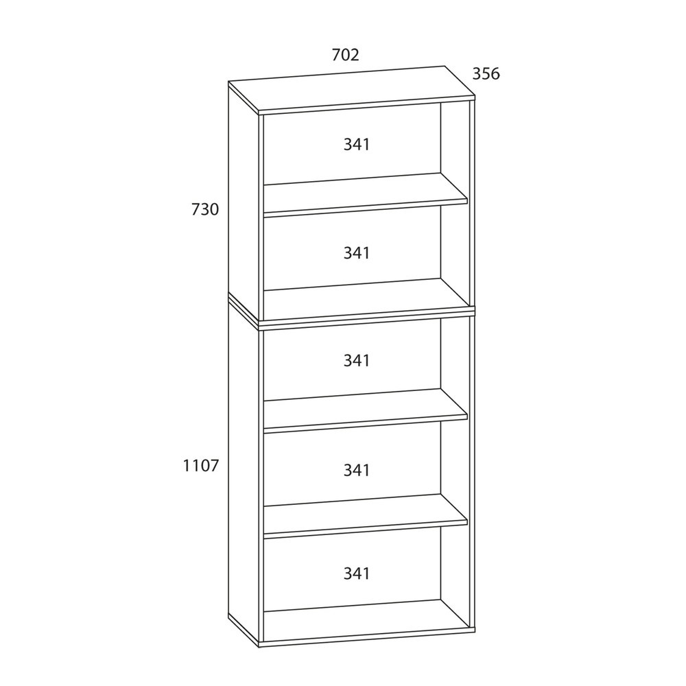 Produktabbildung Nr. 2: VCM Kleiderschrank Lona XXL Drehtüren, Buche