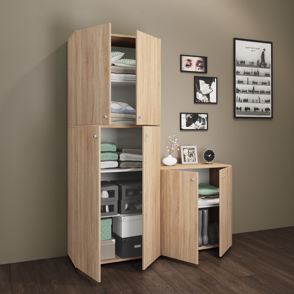 Produktabbildung Nr. 4: VCM Kleiderschrank Lona XXL Drehtüren, Sonoma-Eiche