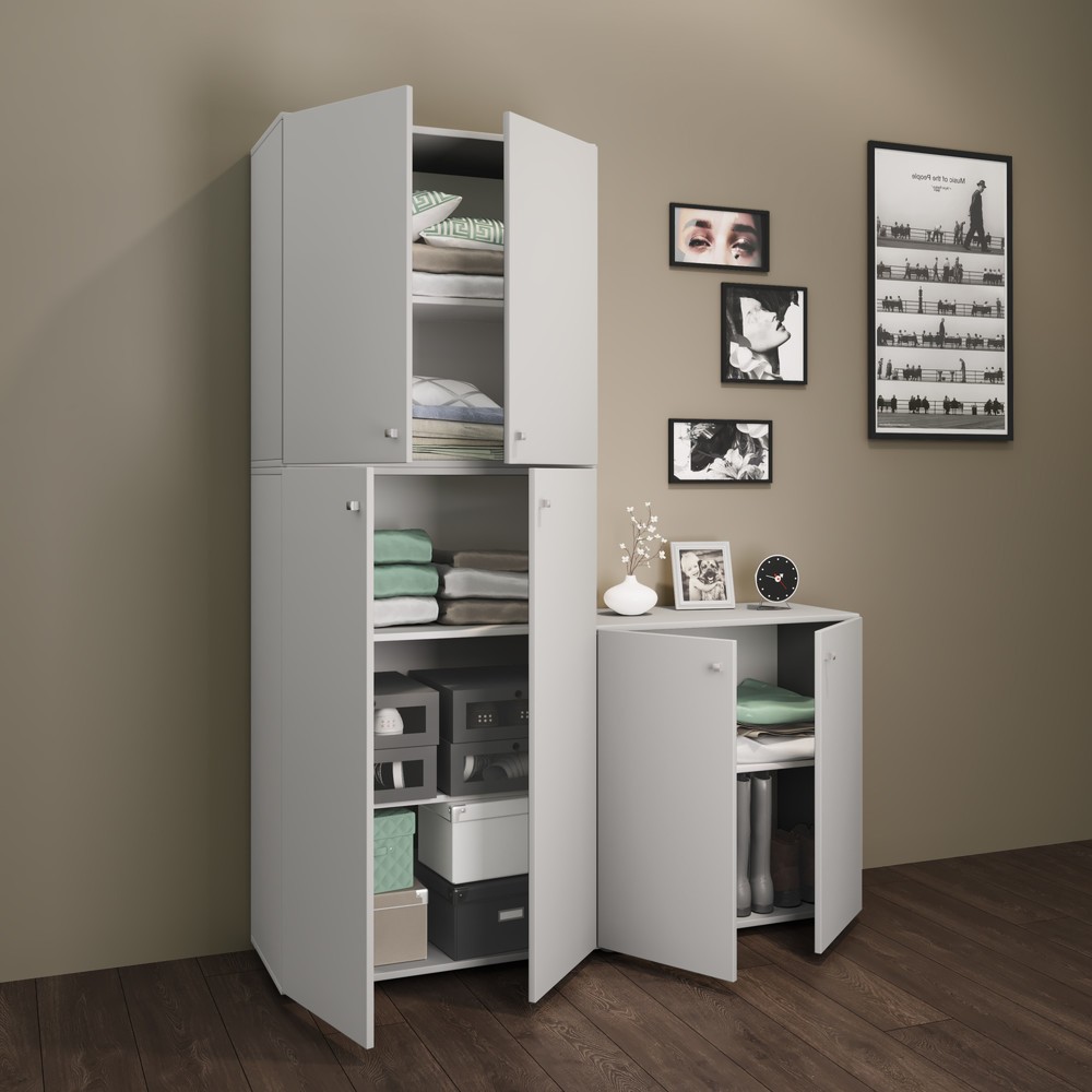 Produktabbildung Nr. 4: VCM Kleiderschrank Lona XXL Drehtüren, grau