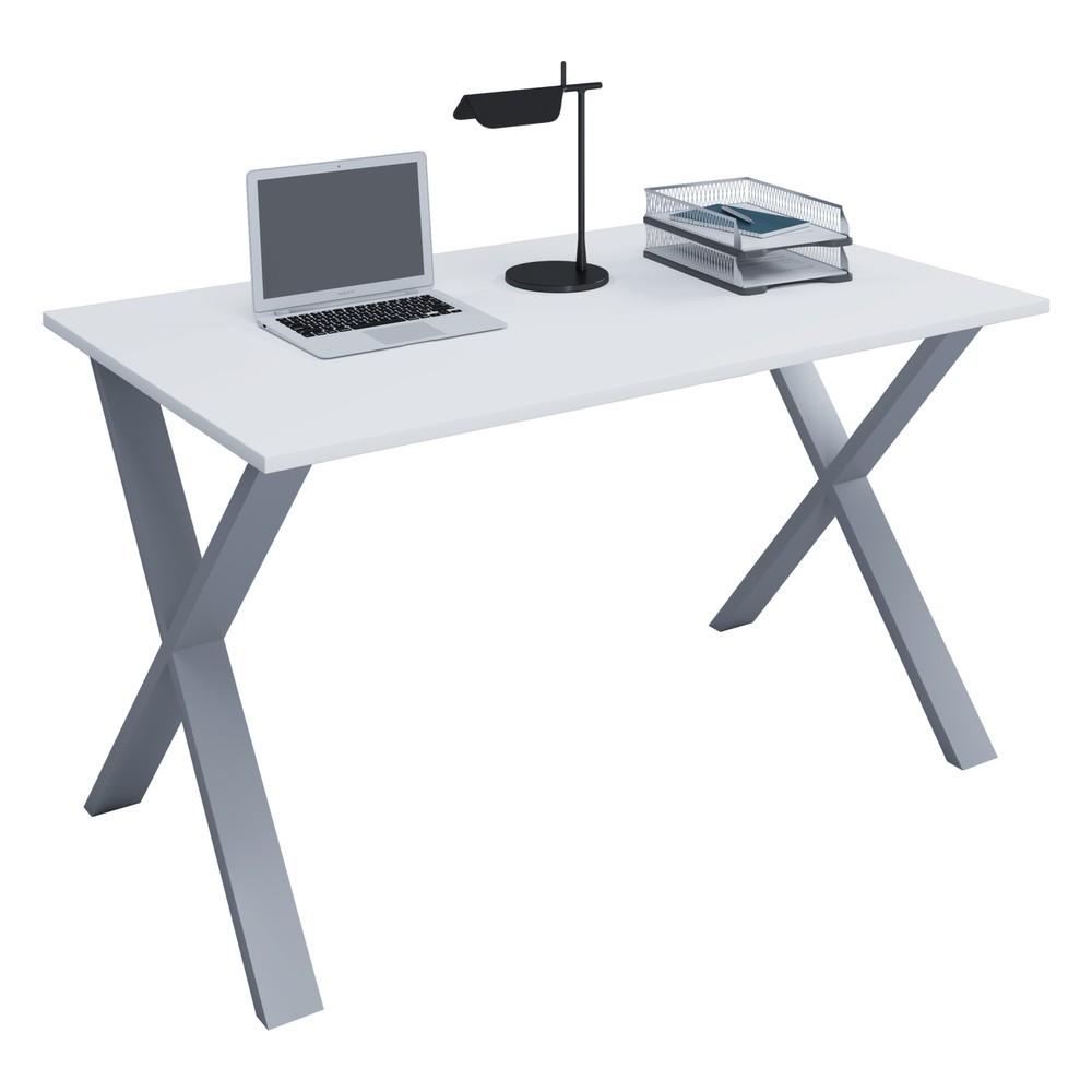 VCM Schreibtisch Lona, BxT 110 x 80 cm, X-Fußgestell, weiß