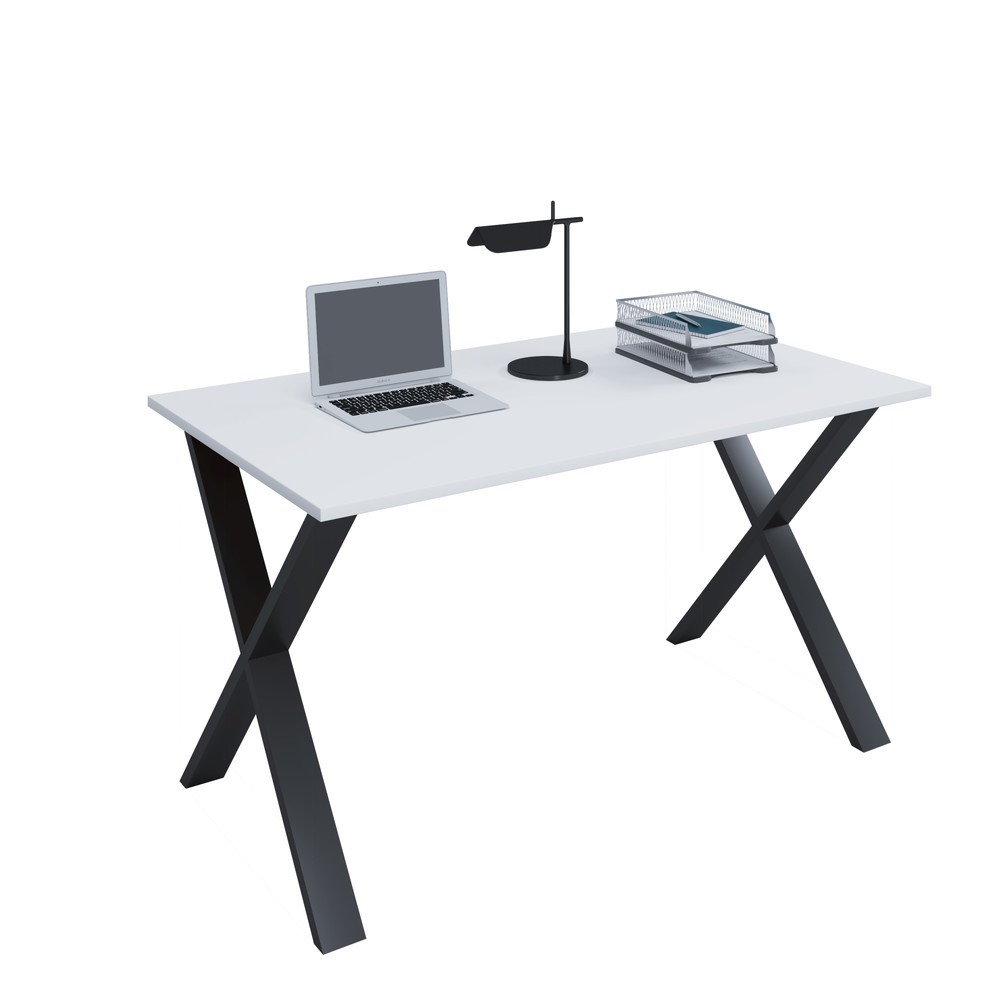 VCM Schreibtisch Lona, BxT 110 x 50 cm, X-Fußgestell, weiß