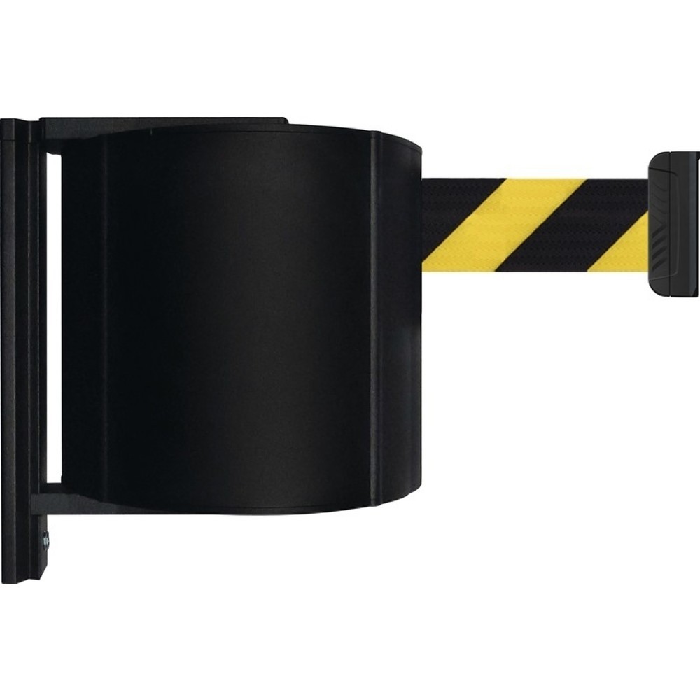 VIA GUIDE Gurtkassette, Gurtlänge 22 m schwarz/gelb, schwarz, zur Wandmontage