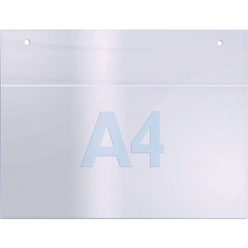 Wandprospekthalter, Acryl transparent, DIN A4 quer