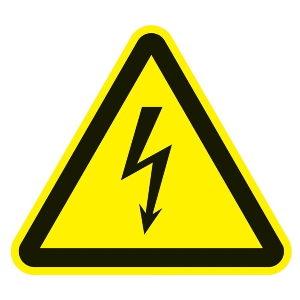 Warnzeichen ASR A1.3/DIN EN ISO 7010, Warnung vor Spannung, 200 mm, Folie