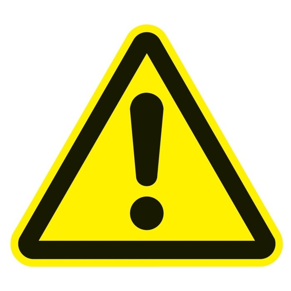 Warnzeichen ASR A1.3/DIN EN ISO 7010, Warnung vor Gefahrenstelle, 200 mm, Kunststoff