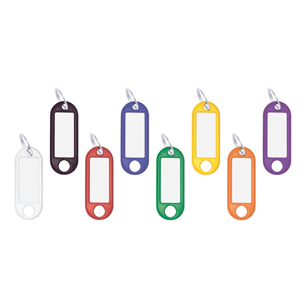 WEDO® Schlüsselanhänger, farblich sortiert, mit Ring (Ø 18 mm), 100 Stk/VE