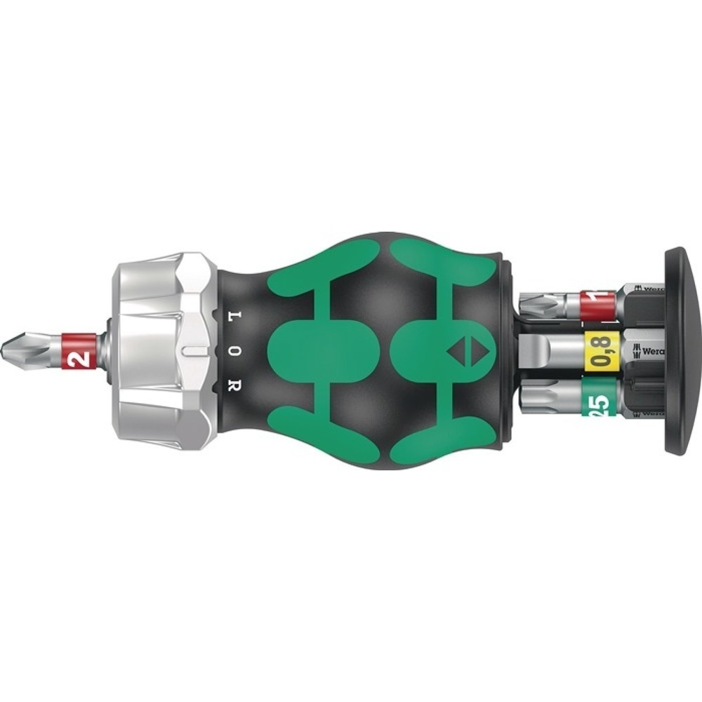 Wera Magazinbithalter KK Stubby Magazin RA 1, 6-teilig, Schlitz/PH/TORX®