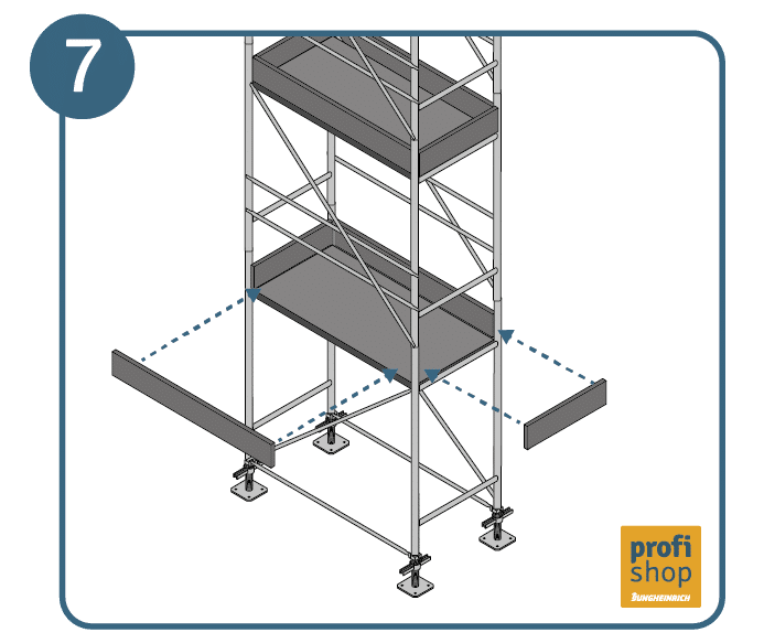 Gerüst aufbauen Schritt 7: Gerüst absichern