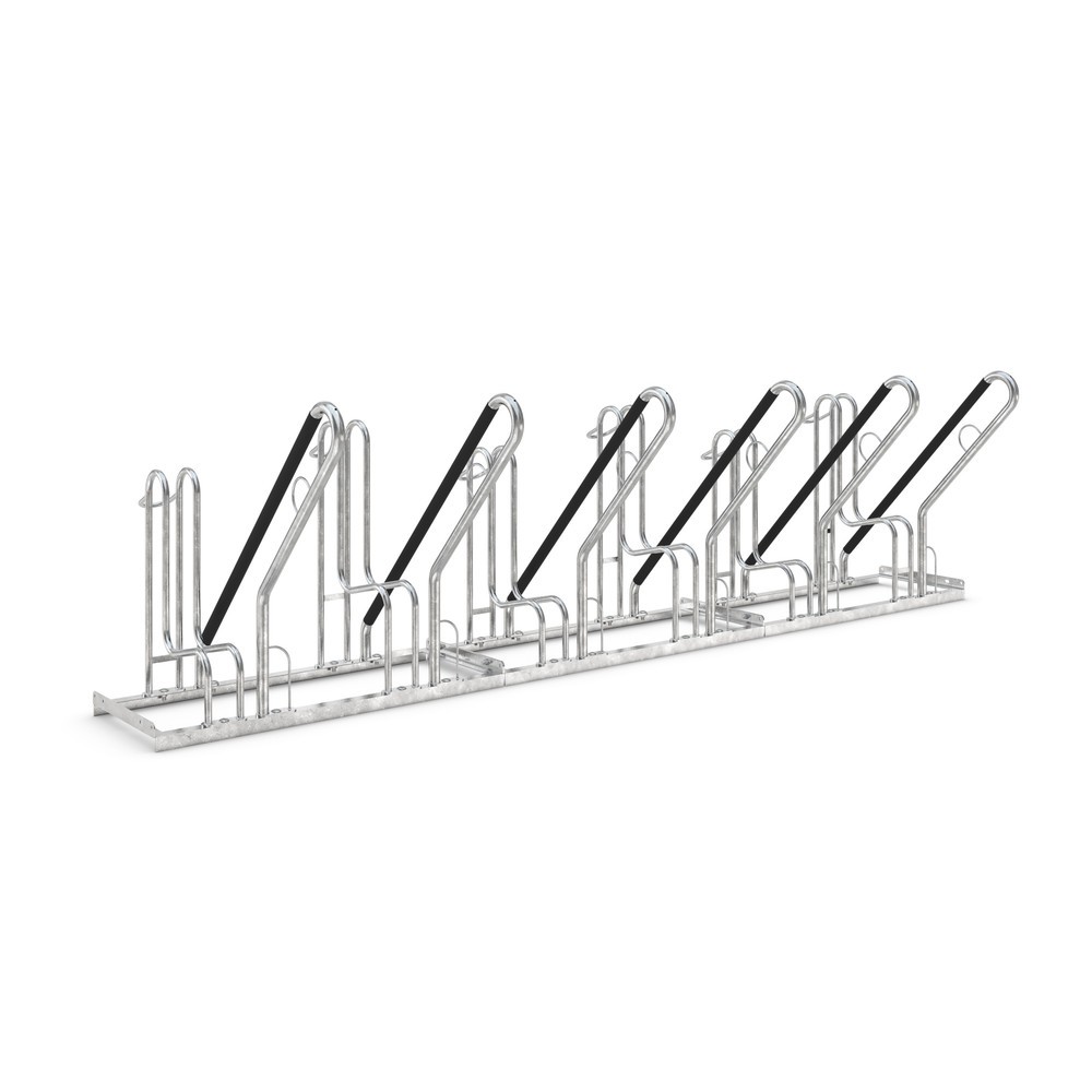 wsm® Anlehnparker 4700 XBF, Freiaufstellung, feuerverzinkt, 1-seitige Radeinstellung, 6 Stellplätze, Radabstand 500 mm