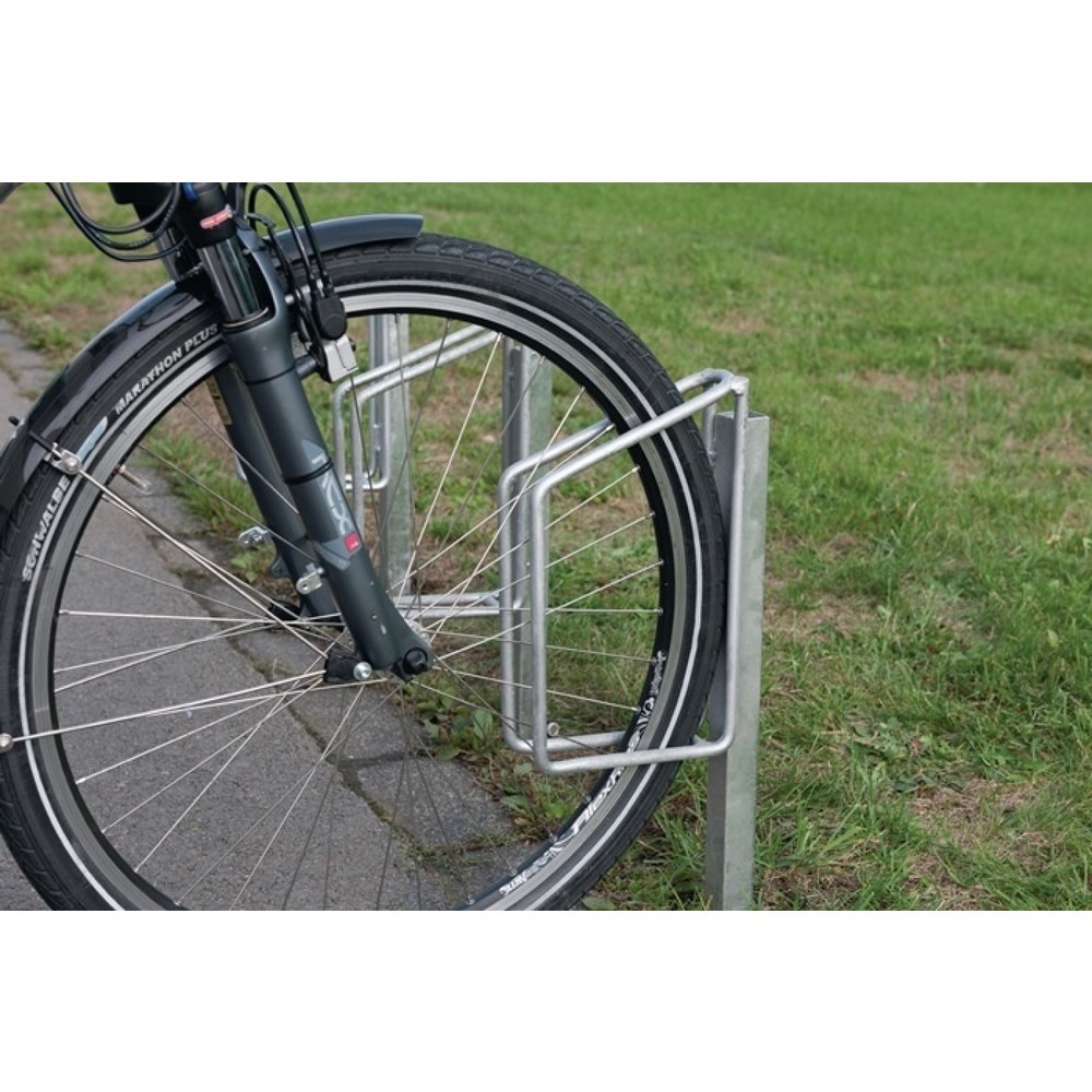 WSM Fahrradklemmbügel, Anzahl Radstände 1, 1-seitig 90 ° verzinkt, zum Einbetonieren