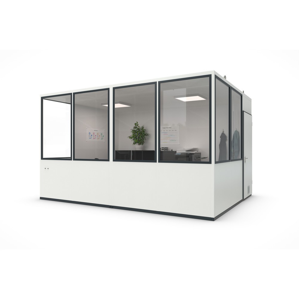 wsm® Raumsystem MULTIROOM für den Innenbereich, Grundfläche 15,45 m², mit Elektropaket OfficePlus