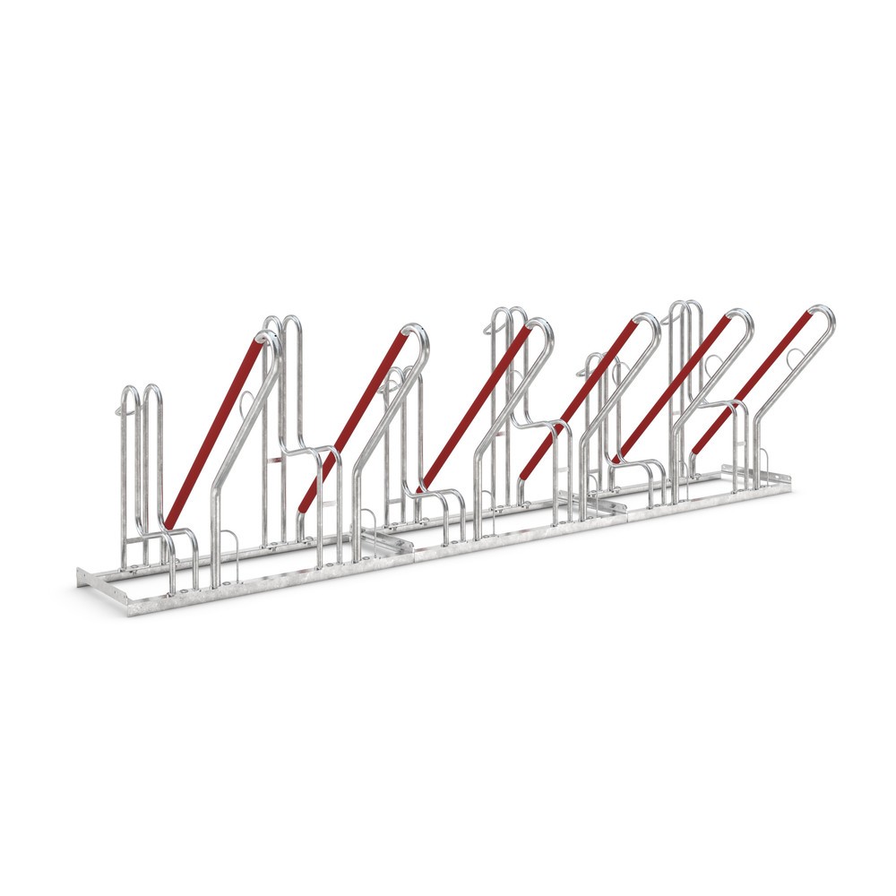 wsm® Standparker 4500 XBF mit Anlehnbügel, feuerverzinkt, 1-seitig, 6 Stellplätze, Radabstand 500 mm